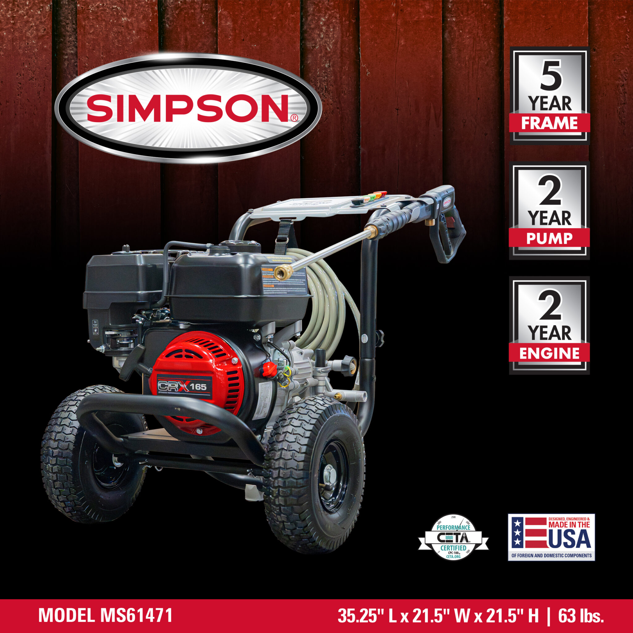 Megashot MS61471 49-State 3100 PSI at 2.3 GPM CRX® 165