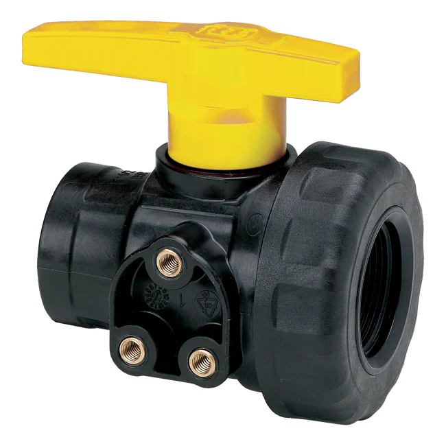 Ball Valve, Poly 1 1/4" FPT (CHEMICAL RESISTANT)