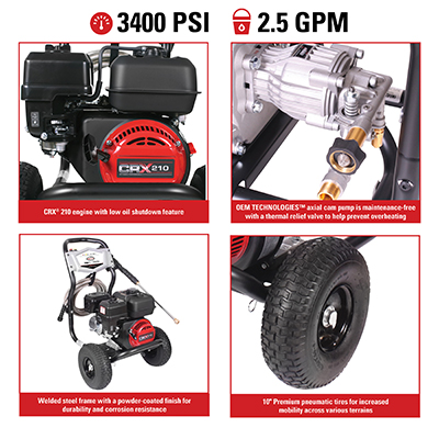 Megashot MS61424 49-State 3400 PSI at 2.5 GPM CRX® 210