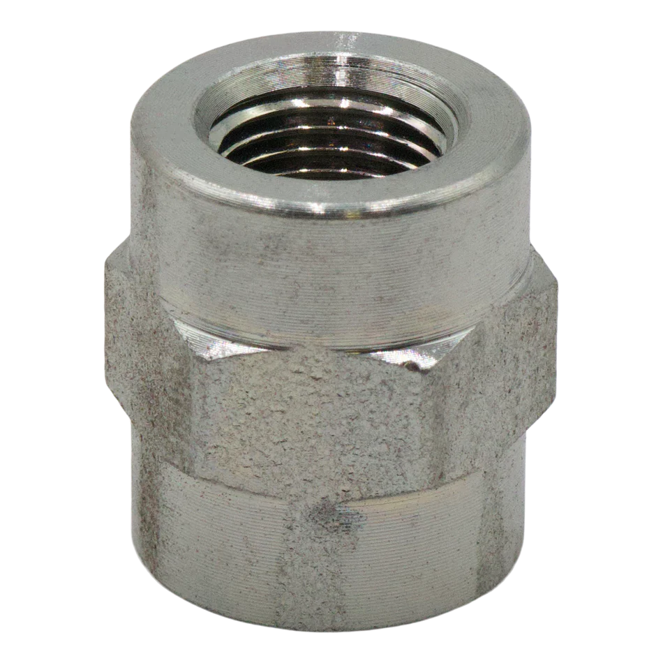 (300)Steel Hex Coupler 3/8 FPT, 4000 PSI