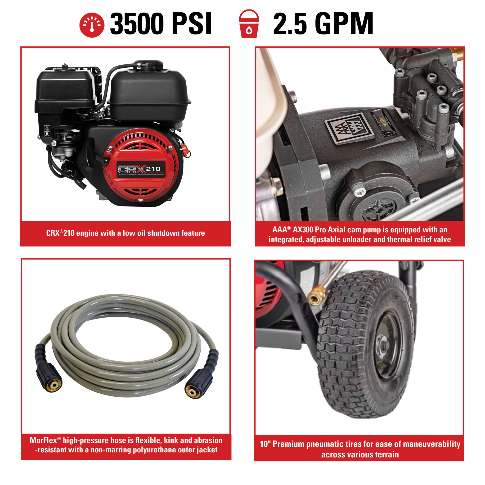 PowerShot PS61253 49-State 3500 PSI at 2.5 GPM CRX®210