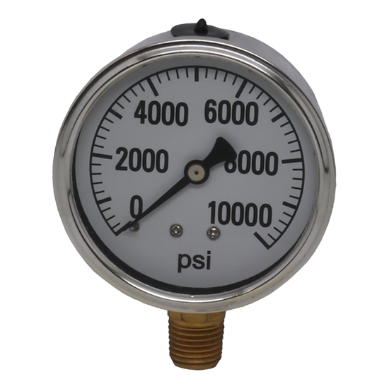 S.S. Pressure Gauge 10,000 PSI 1/4MPT