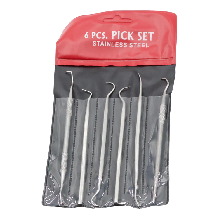 Set Of 6 Assorted S.S. O-Ring Picks