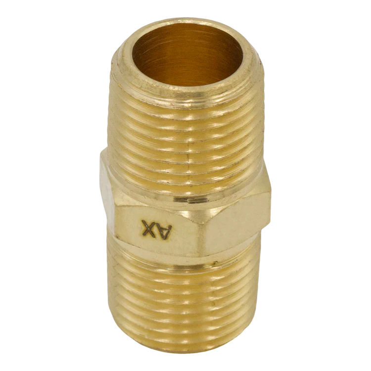 Brass Hex Nipple 1/2"