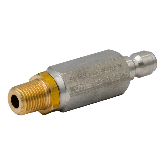 Premium 5000PSI Filter 1/4QC Plug X 1/4MPT Outlet
