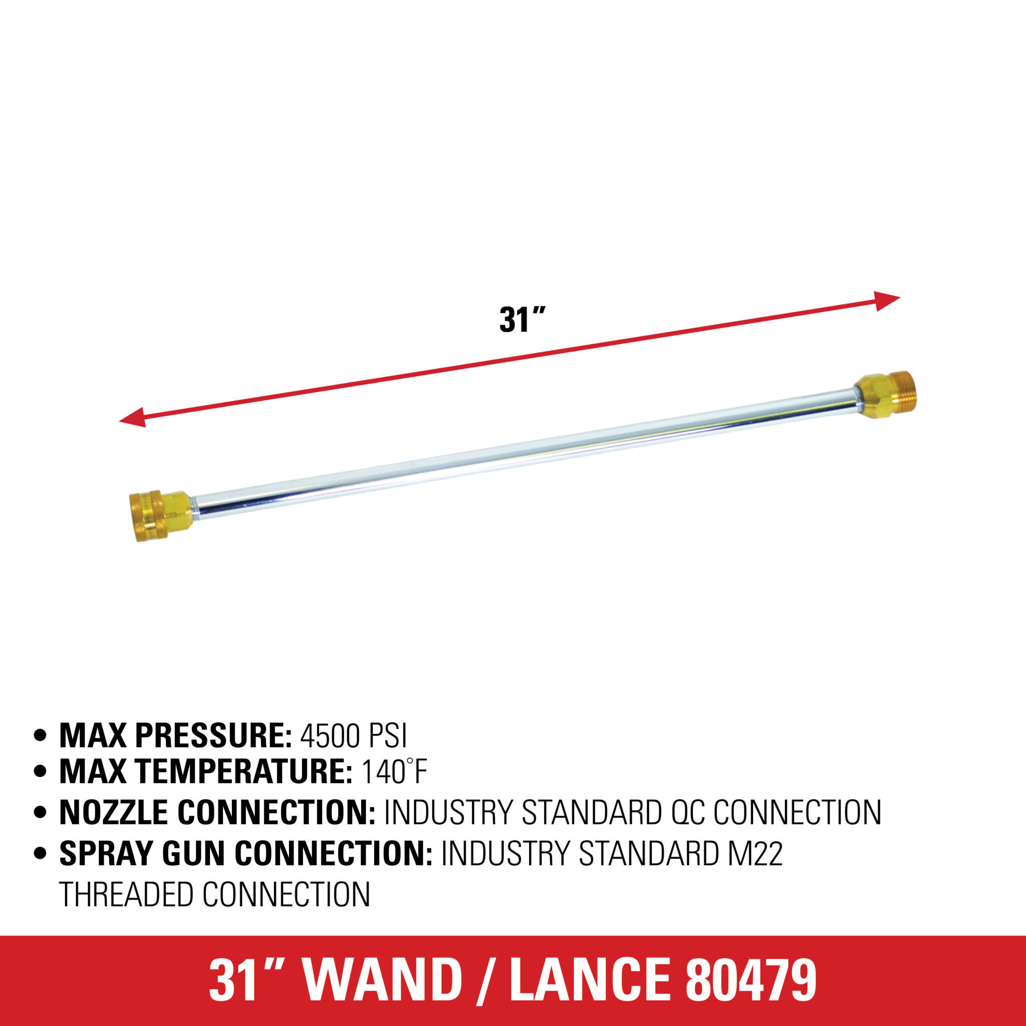 Universal 31-Inch Pressure Washer Wand - Part#80479
