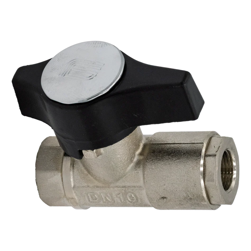 Nickel Plated 3/8" DN-10 Ball Valve