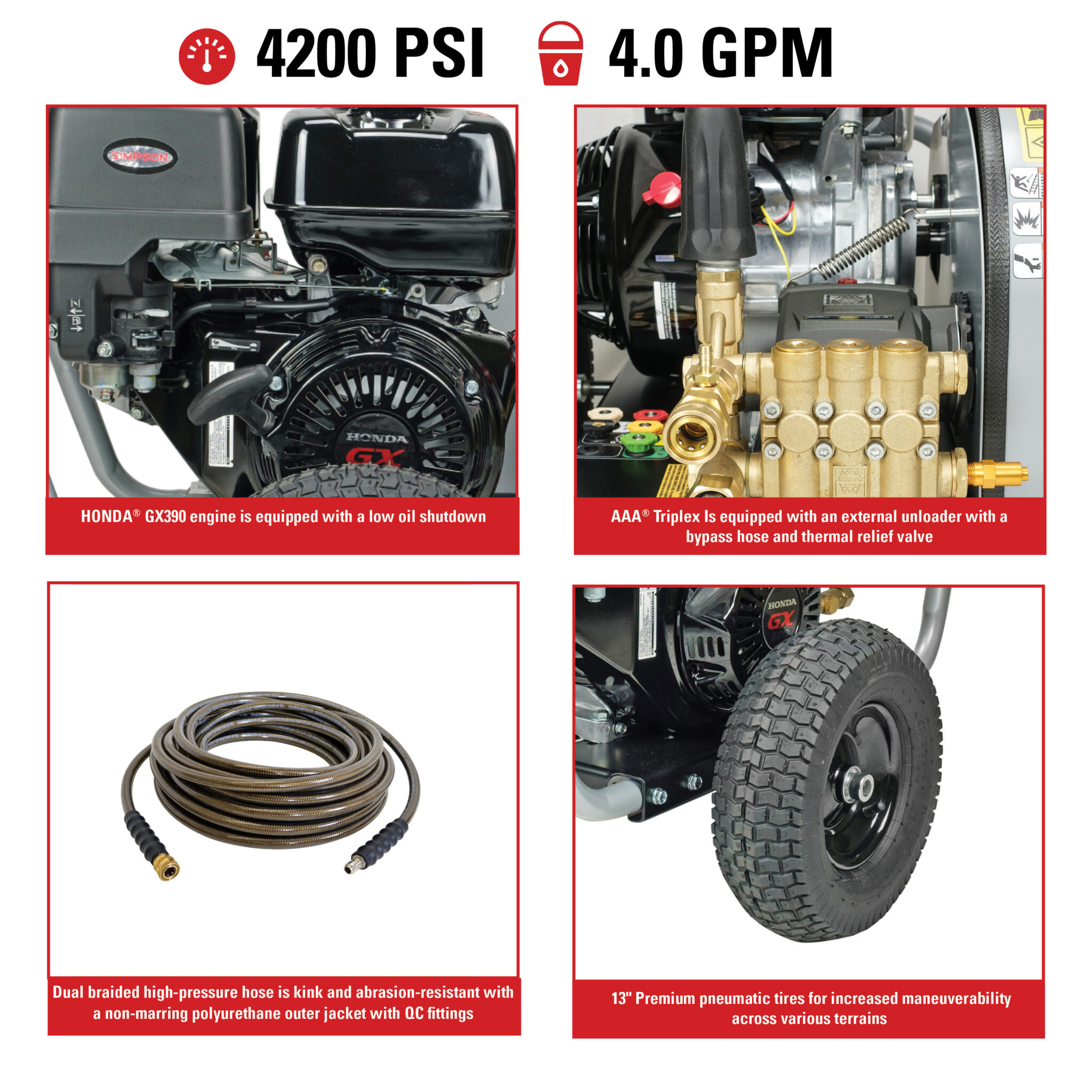 Water Blaster WB4200 49-State 4200 PSI at 4.0 GPM - Part#60205