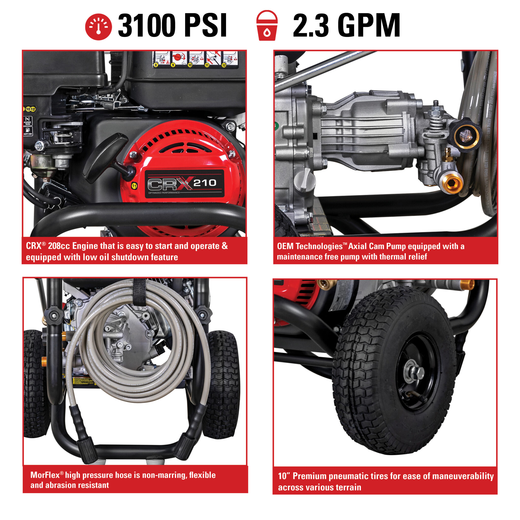 Megashot MS61217(-S) 49-State 3100 PSI at 2.3 GPM CRX® 210