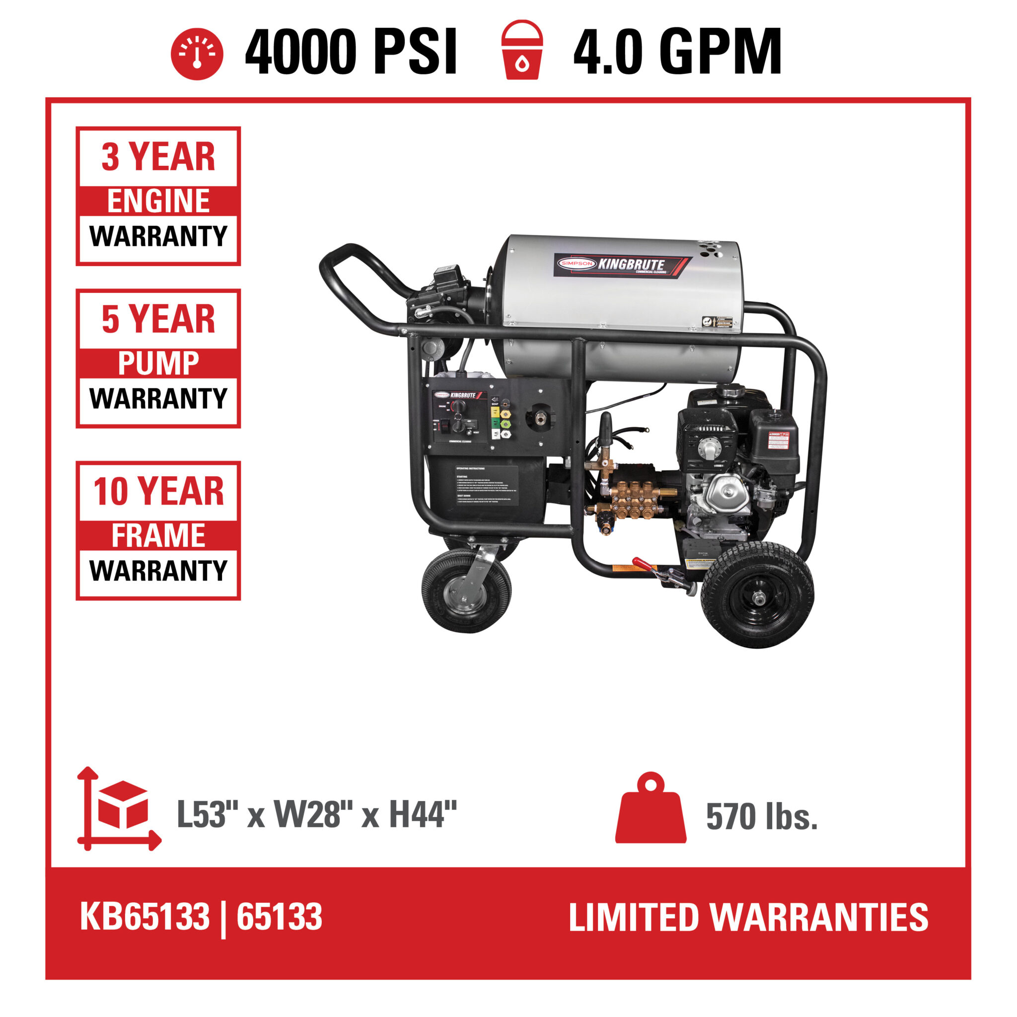 Brute Series Power Washer KB4040252EDC1 - Part#65133