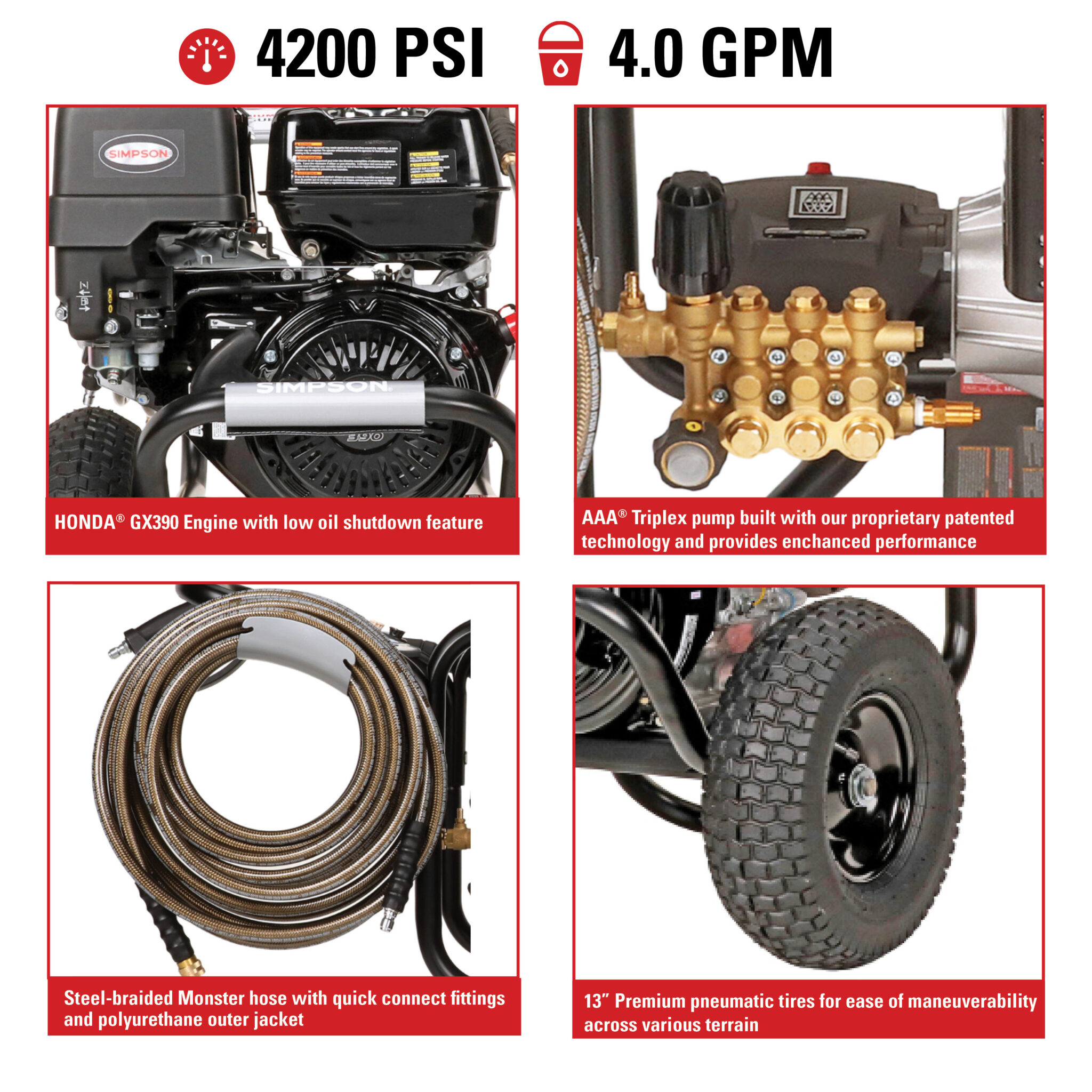 Simpson PowerShot PS4240 4200 PSI at 4.0 GPM - Part#60456