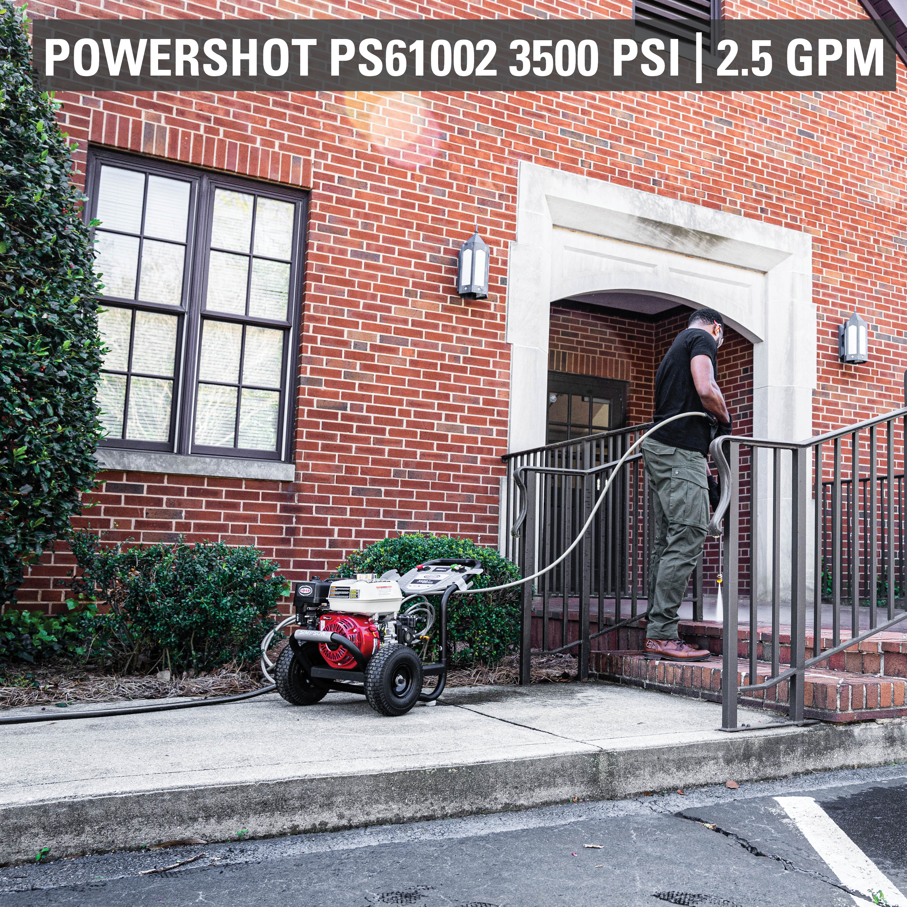 PowerShot PS61002(-S) 49-State 3500 PSI at 2.5 GPM HONDA® GX200- Part#61014