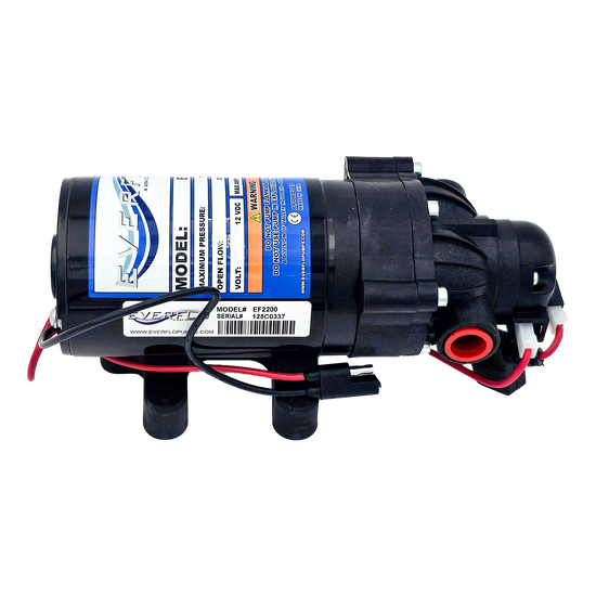 2.2GPM 70PSI 12V 8A Everflo Diaphragm Pump EF2200