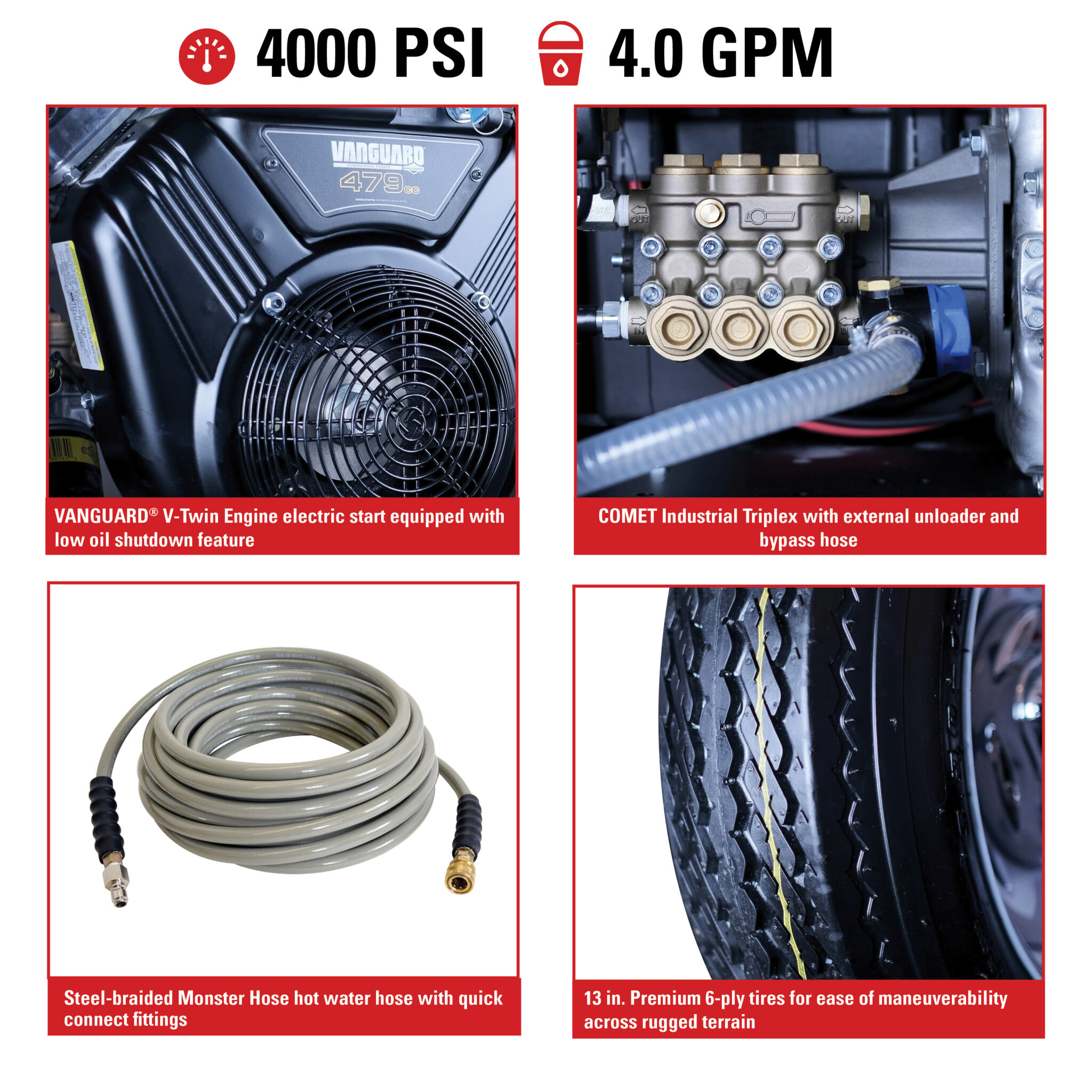Simpson Mobile Trailer Hot Water Power Washer 95006 4000 PSI at 4.0 GPM