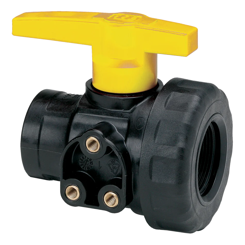 Ball Valve, Poly 3/4 FPT (CHEMICAL RESISTANT)