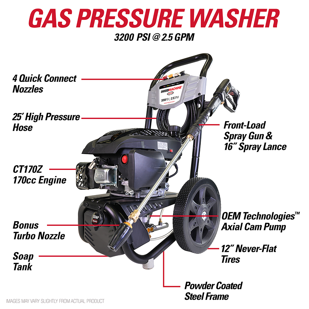 Clean Machine CM61456-(S) 49-State 3200 PSI at 2.5 GPM CT170Z