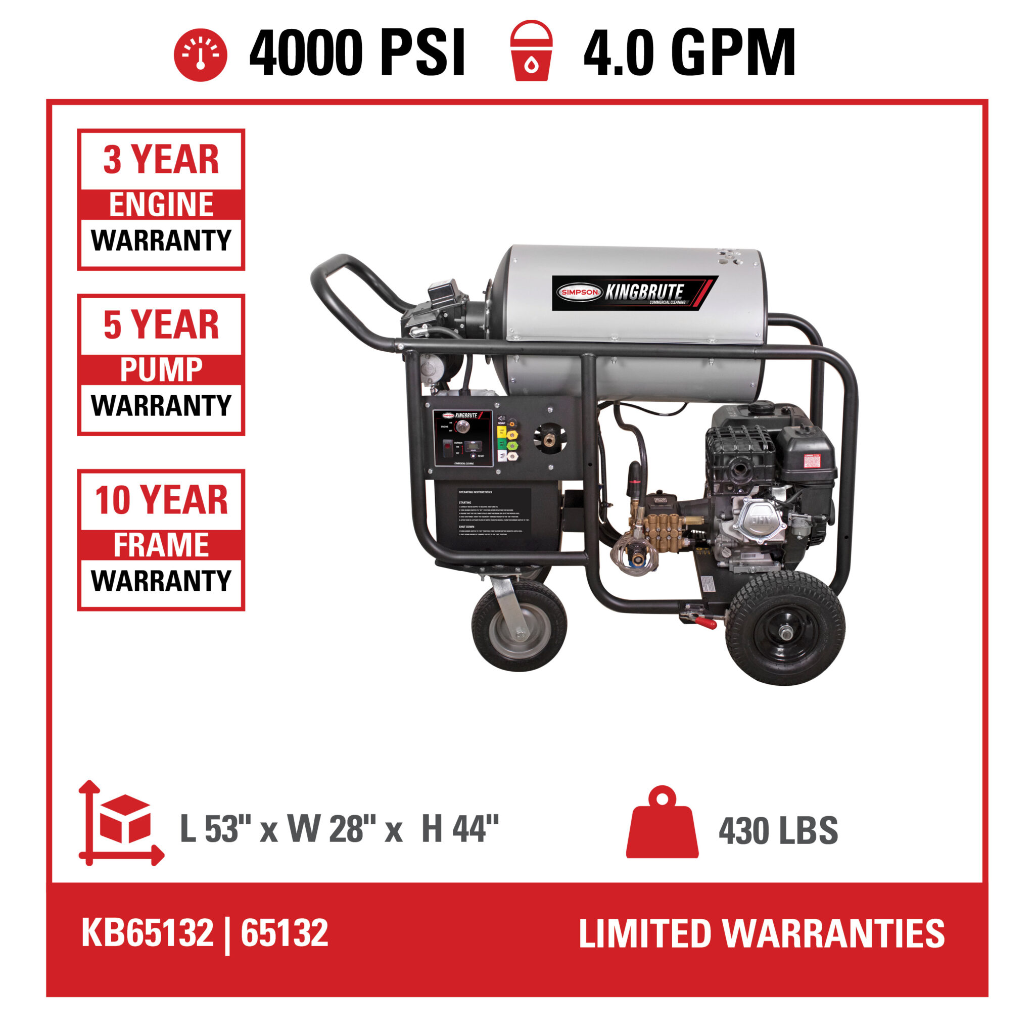 Brute Series Power Washer KB4040112EDC1 - Part#65132