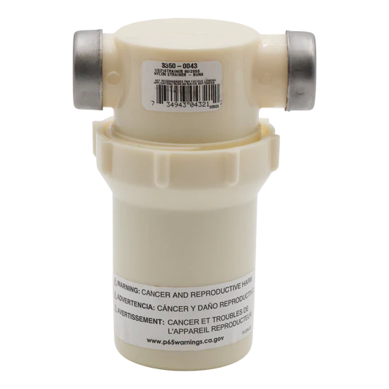 White Bowl Water Filter 1/2" FPT 80 Mesh