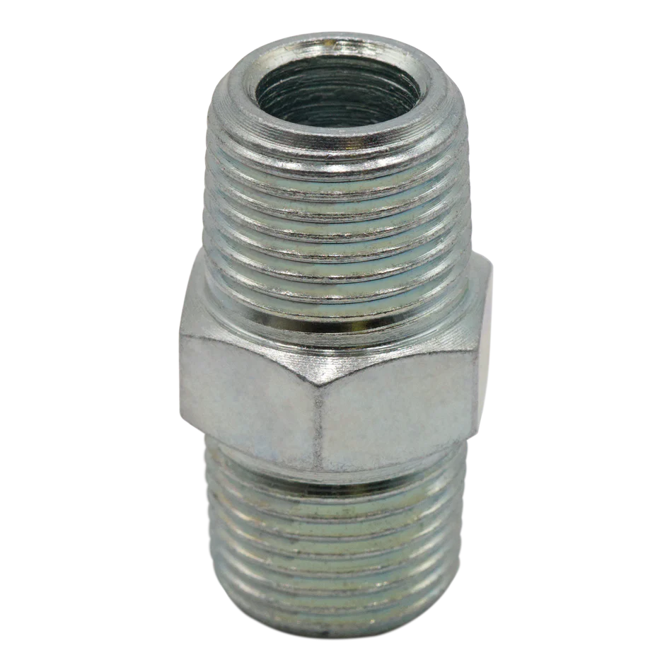 Steel Hex Nipple 1/2MPT X 3/8MPT, 3000PSI
