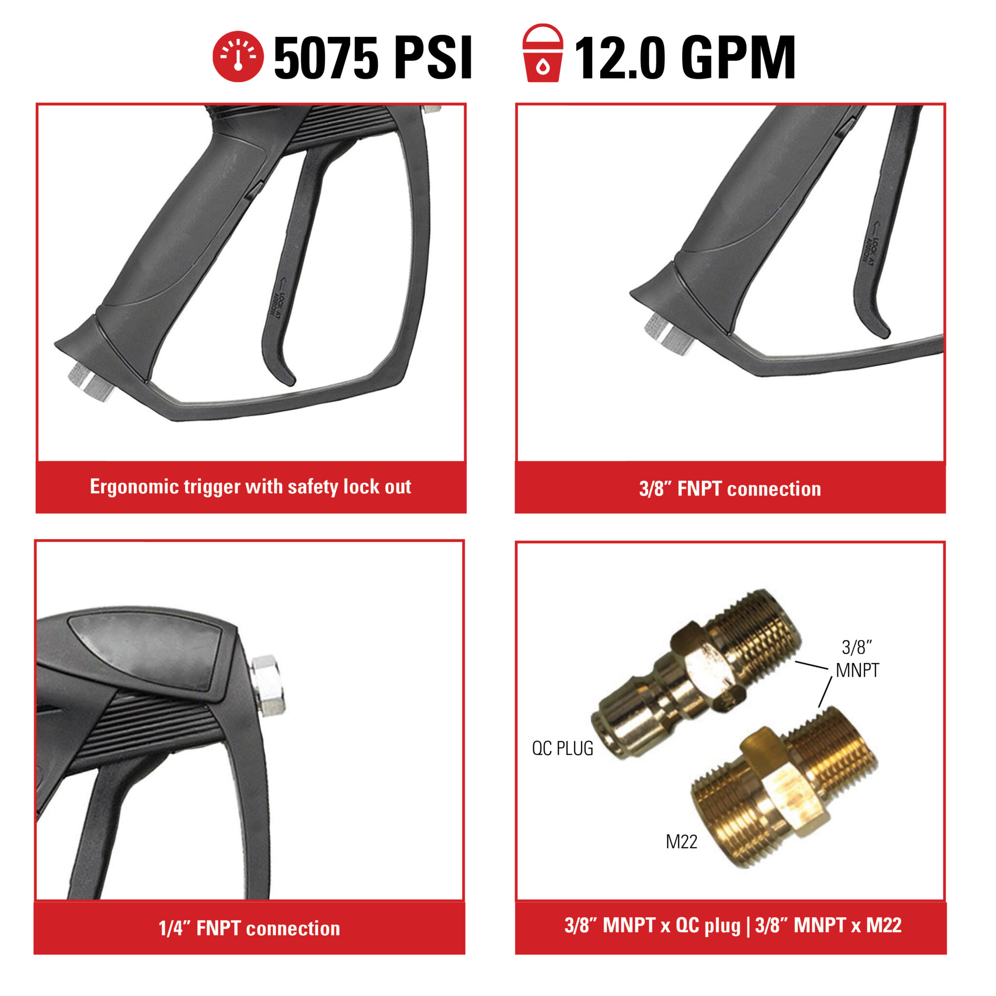 Professional Pressure Washer Spray Gun - Part#80178